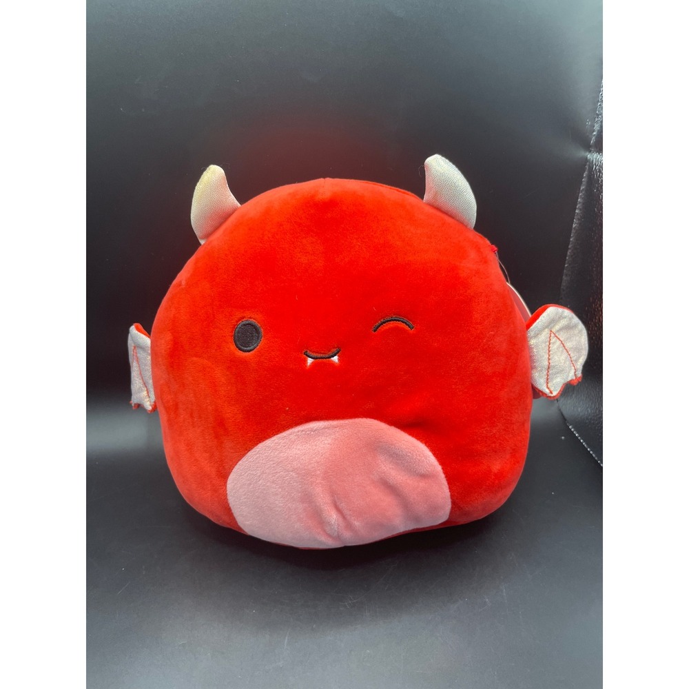 Squishmallow Karlie the Red Devil 8 Inch Halloween Plush Kellytoy Winking Horns